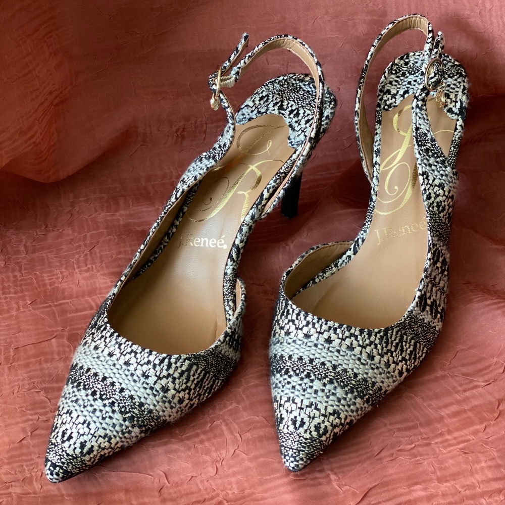 J. Renee’ women’s evening sling-back pump.